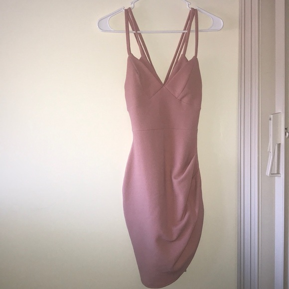 double strap wrap skirt bodycon dress